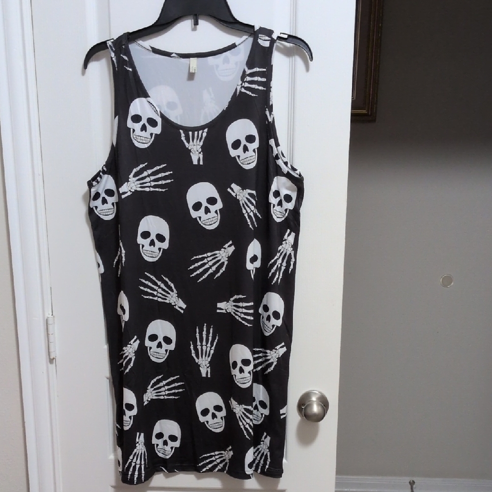 Skull Sleeveless Dress